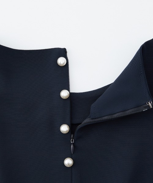 RANAN（ラナン）の「【2点セット】洗える/防シワ　バックパール調ペプラムセットアップ[Sサイズ有]（パンツドレス・レディース・ブラック/ネイビー・S/M/L/LL）」の11枚目の写真