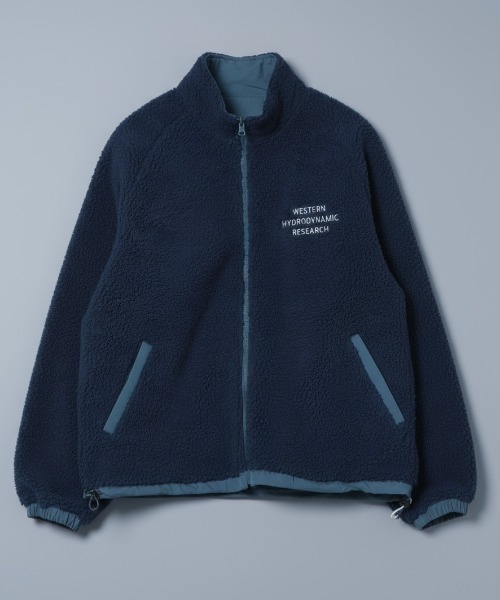 WESTERN HYDRODYNAMIC RESEARCH(ウェスタンハイドロダイナミックリサーチ)の「【Western Hydrodynamic Research/ウェスタン ハイドロダイナミック リサーチ】REVERSIBLE BOA JACKET 2WAY リバーシブル ボアジャケット(ブルゾン・メンズ・ブラック/ネイビー/グレー・X-LARGE/LARGE/MEDIUM)」の3枚目の写真