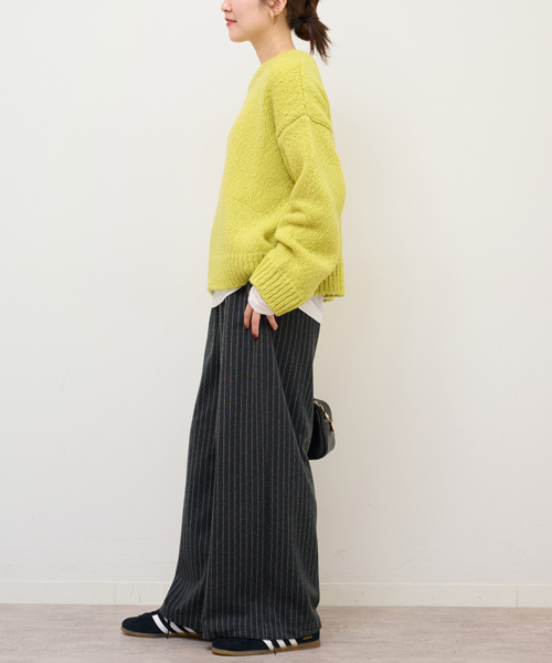 JOURNAL STANDARD relume（ジャーナルスタンダード　レリューム）の「チャンキーニットプルオーバー（ニット/セーター・レディース・イエロー系その他/パープル/イエロー・FREE）」の15枚目の写真