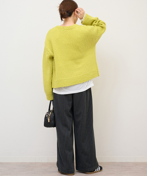 JOURNAL STANDARD relume（ジャーナルスタンダード　レリューム）の「チャンキーニットプルオーバー（ニット/セーター・レディース・イエロー系その他/パープル/イエロー・FREE）」の17枚目の写真