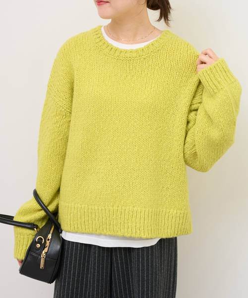 JOURNAL STANDARD relume（ジャーナルスタンダード　レリューム）の「チャンキーニットプルオーバー（ニット/セーター・レディース・イエロー系その他/パープル/イエロー・FREE）」の19枚目の写真