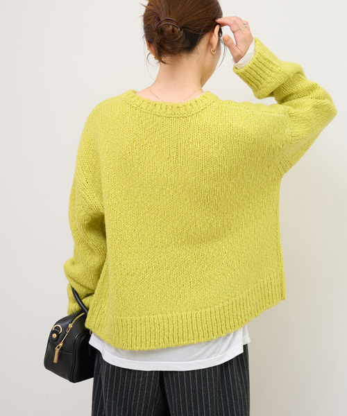 JOURNAL STANDARD relume（ジャーナルスタンダード　レリューム）の「チャンキーニットプルオーバー（ニット/セーター・レディース・イエロー系その他/パープル/イエロー・FREE）」の22枚目の写真