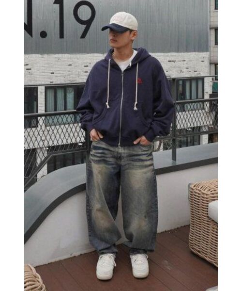 AECA（エイカ）の「EVERYDAY AECA CLOVER ZIP UP HOODIE-NAVY（パーカー・レディース・その他・MEDIUM/LARGE/X-LARGE/W）」の14枚目の写真