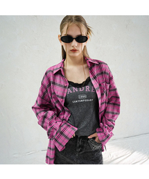 AVANDRESS（アバンドレス ）の「Legacy Overfit Check Shirt PINK（シャツ/ブラウス）」