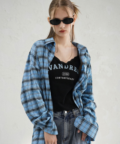 AVANDRESS(アバンドレス )の「Legacy Overfit Check Shirt PINK(シャツ/ブラウス・レディース・ピンク・LARGE/MEDIUM/X-LARGE)」の2枚目の写真