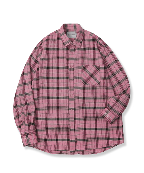 AVANDRESS(アバンドレス )の「Legacy Overfit Check Shirt PINK(シャツ/ブラウス・レディース・ピンク・LARGE/MEDIUM/X-LARGE)」の6枚目の写真