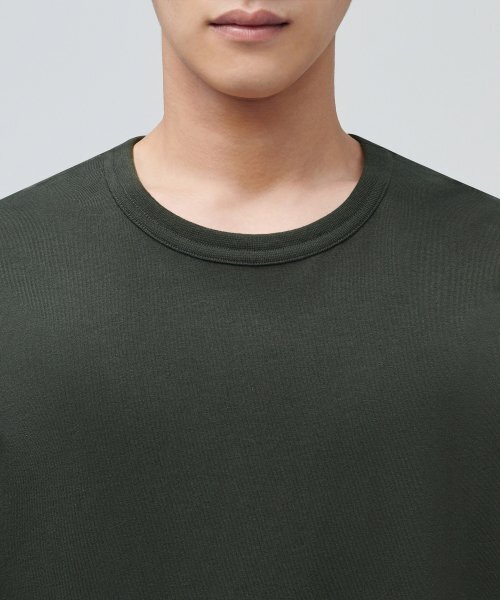 MUSINSA STANDARD（ムシンサスタンダード）の「リラックスフィットクルーネックTシャツ[カーキ]（Tシャツ/カットソー・メンズ・その他・X-LARGE/XX-LARGE/XXX-LARGE/SMALL/MEDIUM/LARGE）」の3枚目の写真