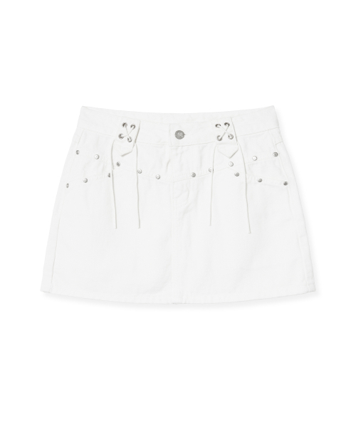 Midnight Move(ミッドナイトムーブ)の「belt skirt (white)(スカート・レディース・その他・SMALL/MEDIUM)」の1枚目の写真