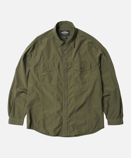 FRIZMWORKS(フリズムワークス)の「CP TYPE3 TRUCKER SHIRT _ OLIVE(シャツ/ブラウス・レディース・その他・MEDIUM/X-LARGE)」の1枚目の写真