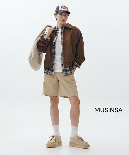 MUSINSA STANDARD（ムシンサスタンダード）の「ウォッシュドキャンバスドリップショルダーバッグ[ライトベージュ]（ショルダーバッグ・レディース・その他・FREE）」の6枚目の写真