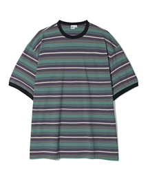PARTIMENTO（パルティメント）の「ヴィンテージボーダーストライプリンガーティーグリーン（Tシャツ/カットソー）」