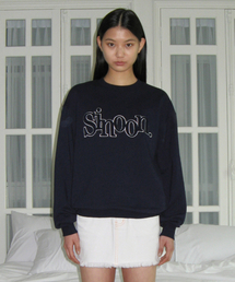 SINOON（シヌーン）の「BOUCLE LOGO SWEATSHIRT (NAVY)（スウェット）」