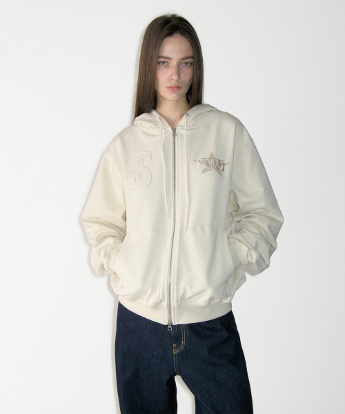 yori フラットカラーティアードブラウス ホワイト