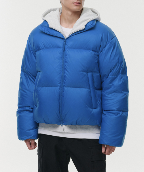 リップストップダウンプファーショートパディングジャケット[ブルー