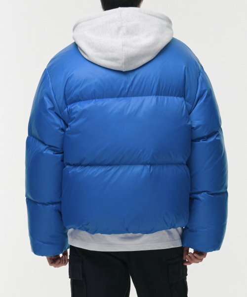 MUSINSA STANDARD（ムシンサスタンダード）の「リップストップダウンプファーショートパディングジャケット[ブルー]（ダウンジャケット/コート・メンズ・その他・SMALL/MEDIUM/LARGE/X-LARGE/XX-LARGE）」の3枚目の写真