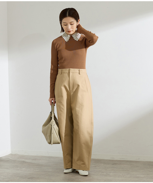 追加》レース襟 RIBホールガーメントプルオーバー（ニット/セーター