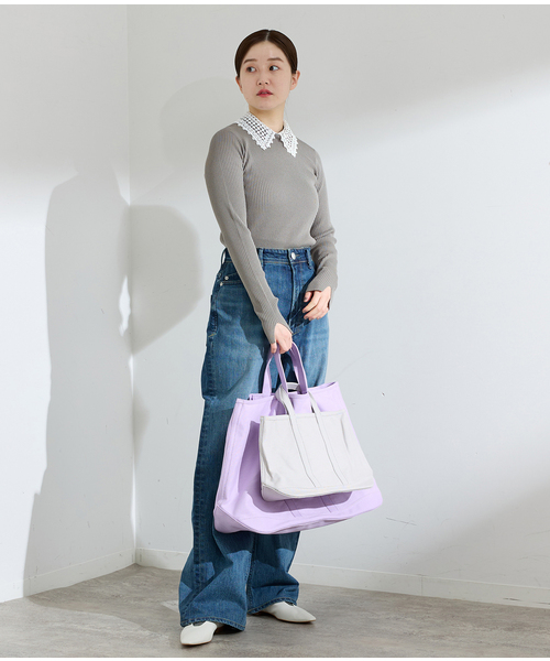 追加》レース襟 RIBホールガーメントプルオーバー（ニット/セーター