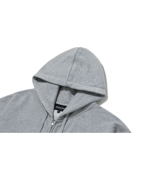 WOOALONG(ウアロン)の「Signature hood zip-up (2colors)(パーカー・レディース・ブラック/グレー・MEDIUM/LARGE/SMALL)」の5枚目の写真