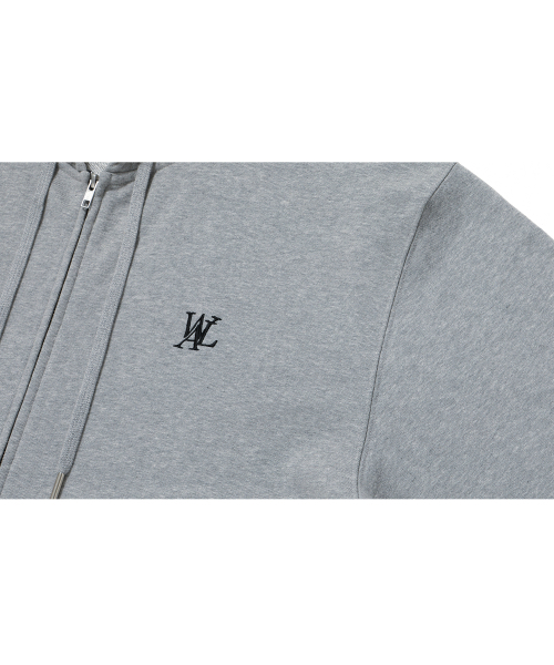 WOOALONG(ウアロン)の「Signature hood zip-up (2colors)(パーカー・レディース・ブラック/グレー・MEDIUM/LARGE/SMALL)」の6枚目の写真