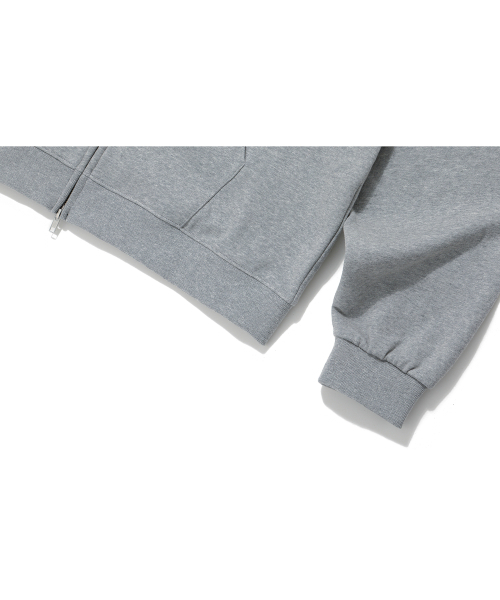 WOOALONG(ウアロン)の「Signature hood zip-up (2colors)(パーカー・レディース・ブラック/グレー・MEDIUM/LARGE/SMALL)」の8枚目の写真