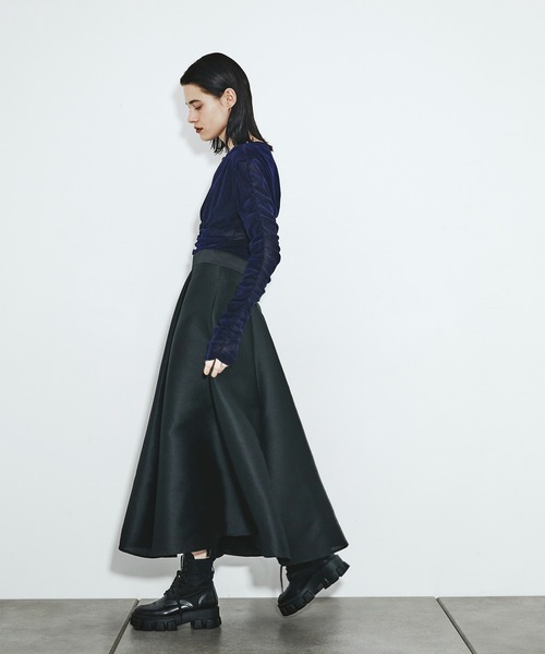 FETICO(フェティコ)の「【FETICO/フェティコ】別注 Velvet tulle shirring bodysuit/ベルベットチュールシャーリングボディスーツ(その他トップス・レディース・ホワイト/ネイビー/ブラック・36/38)」の11枚目の写真