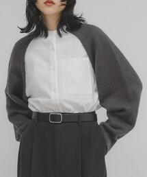 KBF | ニットスリーブデザインシャツ(シャツ/ブラウス)