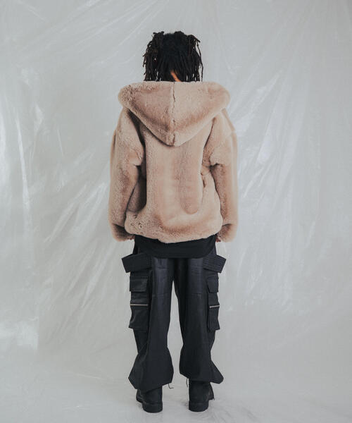 FR(13)NDS（フレンズ）の「FR(13)NDS/フレンズ/コーティングワイドカーゴパンツ（カーゴパンツ・メンズ・ブラック・F）」の9枚目の写真