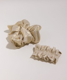 vacanza（ヴァカンザ）の「vacanza パールホワイトミックスファブリック・ヘアクリップセット（バレッタ/ヘアクリップ）」