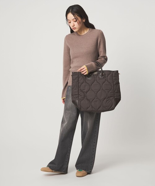 YOUNG&OLSEN The DRYGOODS STORE（ヤングアンドオルセン）の「【別注】＜YOUNG&OLSEN The DRYGOODS STORE＞キルトトートバッグ（トートバッグ・レディース・ブラック/ダークブラウン/ベージュ・FREE）」の8枚目の写真