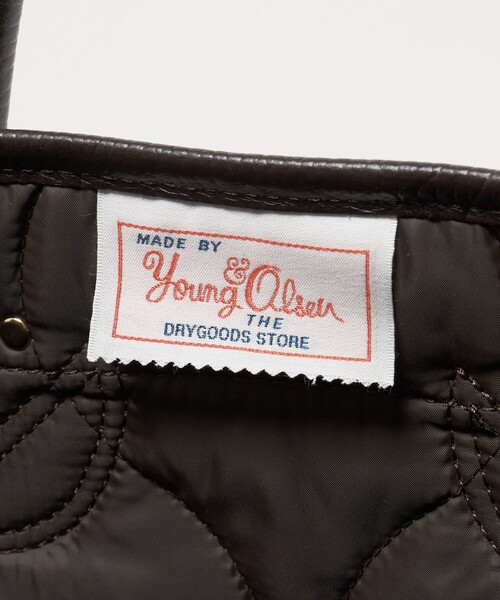 YOUNG&OLSEN The DRYGOODS STORE（ヤングアンドオルセン）の「【別注】＜YOUNG&OLSEN The DRYGOODS STORE＞キルトトートバッグ（トートバッグ・レディース・ブラック/ダークブラウン/ベージュ・FREE）」の17枚目の写真