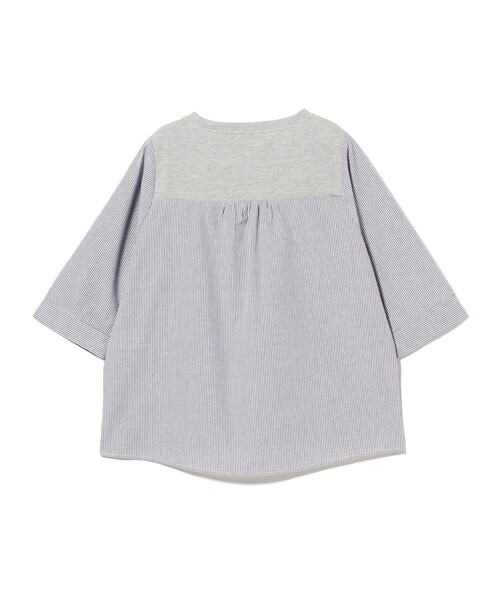 BEAMS HEART(ビームスハート)の「ワッフル × ストライプ プルオーバー(Tシャツ/カットソー・レディース・ライトグレー/オフホワイト/ブルー・FREE)」の20枚目の写真