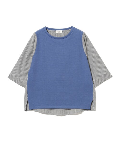BEAMS HEART(ビームスハート)の「ワッフル × ストライプ プルオーバー(Tシャツ/カットソー・レディース・ライトグレー/オフホワイト/ブルー・FREE)」の22枚目の写真