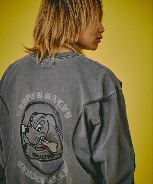 GALFY（ガルフィー）の「『GALFY/ガルフィー』穴の向こうにわんちゃんロンTee【Z】（Tシャツ/カットソー・レディース・ブラック・M/L/XL）」の7枚目の写真
