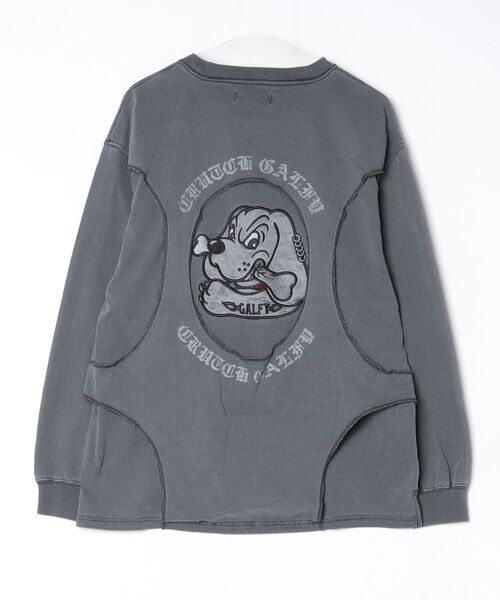 GALFY（ガルフィー）の「『GALFY/ガルフィー』穴の向こうにわんちゃんロンTee【Z】（Tシャツ/カットソー・レディース・ブラック・M/L/XL）」の9枚目の写真