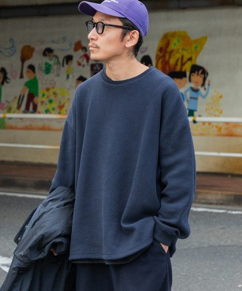 URBAN RESEARCH（アーバンリサーチ）の「『UR TECH』Dad TECH CREW PULLOVER（Tシャツ/カットソー・メンズ・パープル/ネイビー・1/2）」の2枚目の写真