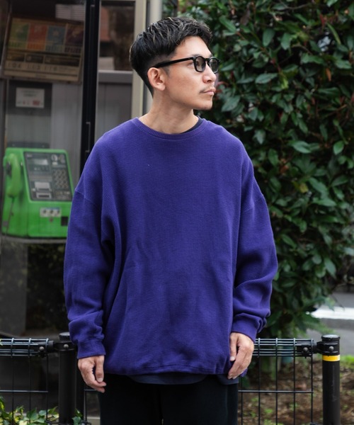 URBAN RESEARCH（アーバンリサーチ）の「『UR TECH』Dad TECH CREW PULLOVER（Tシャツ/カットソー・メンズ・パープル/ネイビー・1/2）」の9枚目の写真