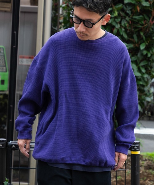URBAN RESEARCH（アーバンリサーチ）の「『UR TECH』Dad TECH CREW PULLOVER（Tシャツ/カットソー・メンズ・パープル/ネイビー・1/2）」の7枚目の写真
