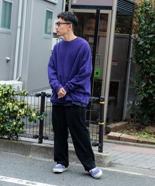 URBAN RESEARCH（アーバンリサーチ）の「『UR TECH』Dad TECH CREW PULLOVER（Tシャツ/カットソー・メンズ・パープル/ネイビー・1/2）」の4枚目の写真