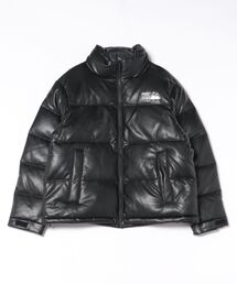 STYLISE（スタイライズ）の「BUBBLE DOWN JKT COLOR LEATHER (バブルダウンジャケット カラーレザー) / ブラック [F942002]（ダウンジャケット/コート・メンズ）」