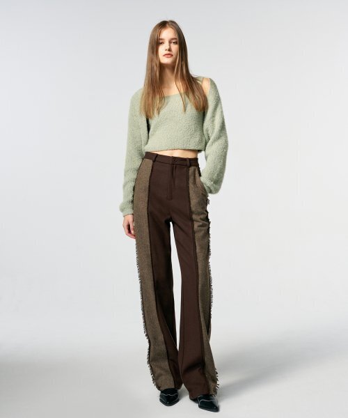 ETMON(エトモン)の「Color Block Fringe Pants Brown(その他パンツ・レディース・その他・SMALL/MEDIUM)」の2枚目の写真