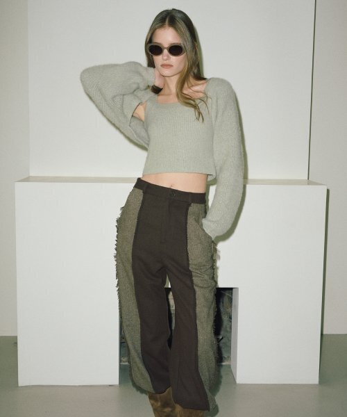 ETMON(エトモン)の「Color Block Fringe Pants Brown(その他パンツ・レディース・その他・SMALL/MEDIUM)」の6枚目の写真