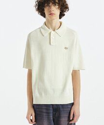 Fallett（ファレット）の「Cotton Yan Collar Short Sleeve Knit Ivory（ニット/セーター）」
