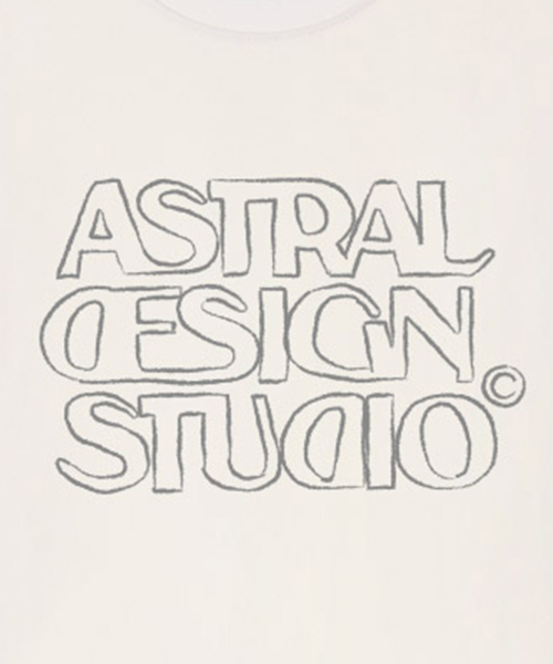 ASTRAL PROJECTION（アストラルプロジェクション）の「[オーバーサイズ]アストラルデザインスタジオ2 13番手綿ラウンドネック半袖Tシャツ_アイボリー（Tシャツ/カットソー・メンズ・その他・LARGE/MEDIUM/XX-LARGE）」の3枚目の写真