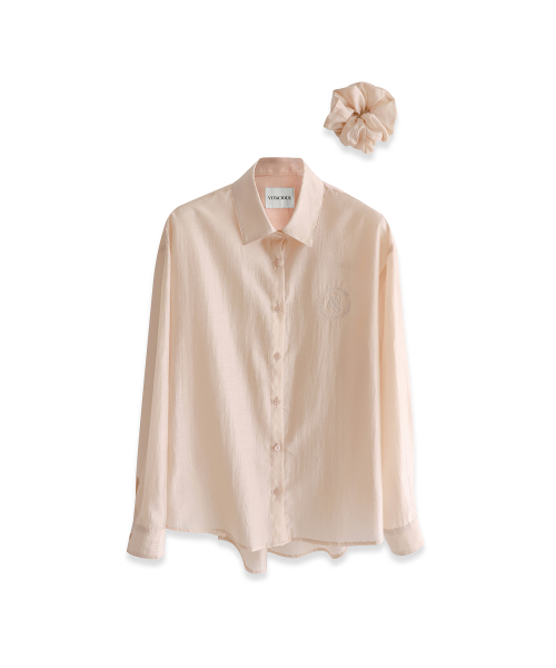 Vivacious（ビバシャス）の「Eclat See-Through Classic Shirt - 9COL（シャツ/ブラウス・レディース・パープル/ネイビー/ライトブルー/ブラック/アイボリー/ブルー/イエロー/ピンク/ミント・FREE）」の20枚目の写真