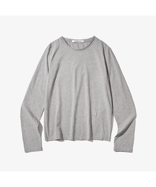 CITYBREEZE(シティブリーズ)の「ミニロゴ長袖Tシャツ_4COLORS(Tシャツ/カットソー・レディース・ホワイト/ブラック/グレー/PINK・SMALL/MEDIUM)」の3枚目の写真