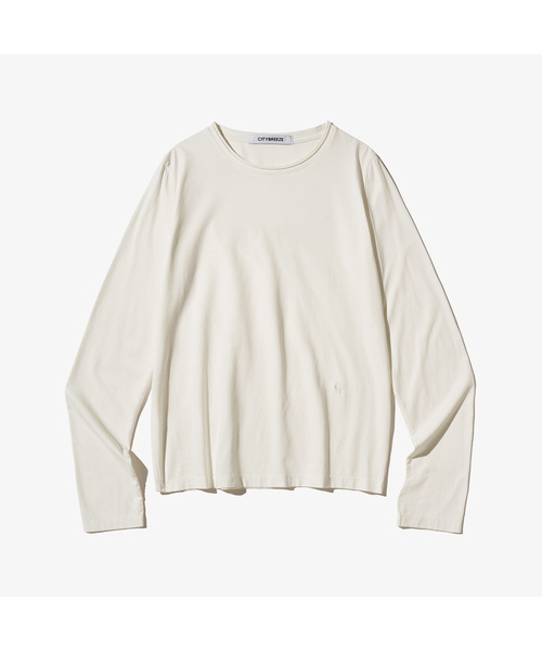 CITYBREEZE(シティブリーズ)の「ミニロゴ長袖Tシャツ_4COLORS(Tシャツ/カットソー・レディース・ホワイト/ブラック/グレー/PINK・SMALL/MEDIUM)」の1枚目の写真