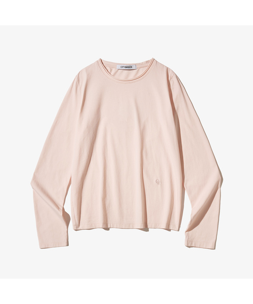CITYBREEZE(シティブリーズ)の「ミニロゴ長袖Tシャツ_4COLORS(Tシャツ/カットソー・レディース・ホワイト/ブラック/グレー/PINK・SMALL/MEDIUM)」の4枚目の写真