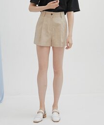 ハイウエストベーシックパンツ - ベージュ
