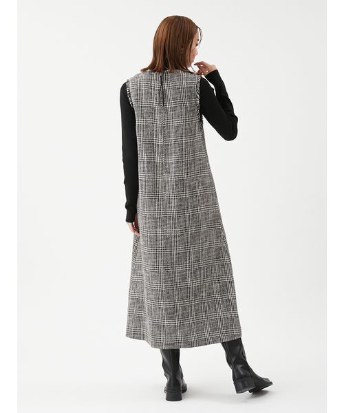 セール】【セットアイテム】リブニットセットレイヤードツイード