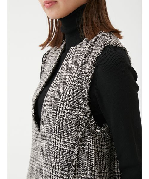 セール】【セットアイテム】リブニットセットレイヤードツイード